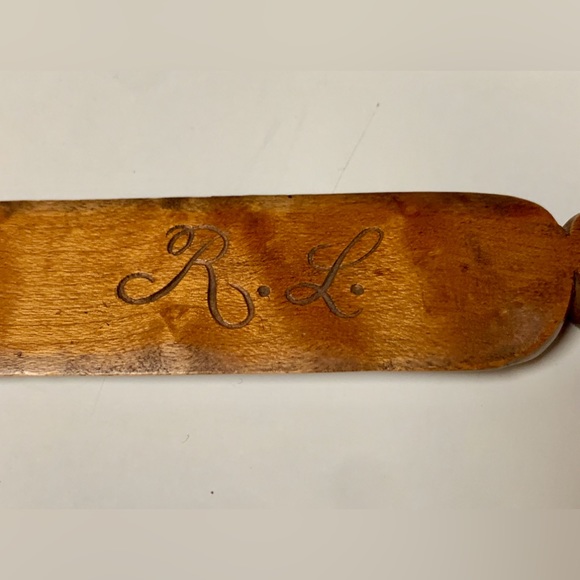 Early 19tb Century Antique Birdseye Maple RL Monogram Initialed Letter Opener - Picture 2 of 13